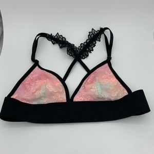 PINK Victoria’s Secret Multicolor Lace Triangle Bra